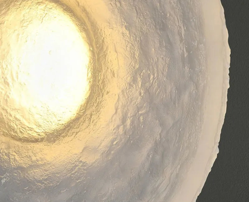 Frosted glass moon design sconce