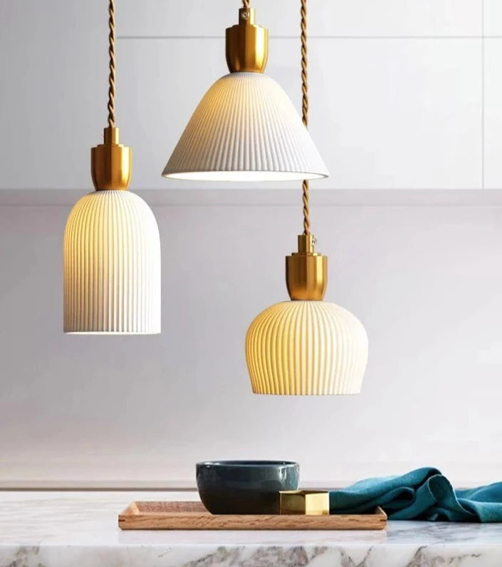 Ceramic pendant light