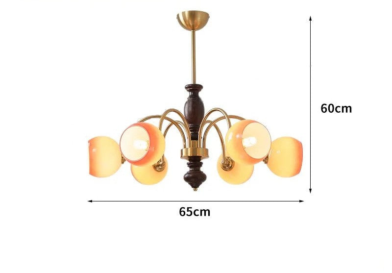 Lampada da soffitto vintage in vetro semi-incassata