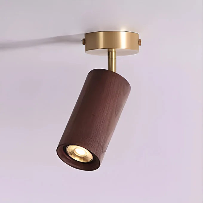 Focos de nogal latón para pasillo LUXELY