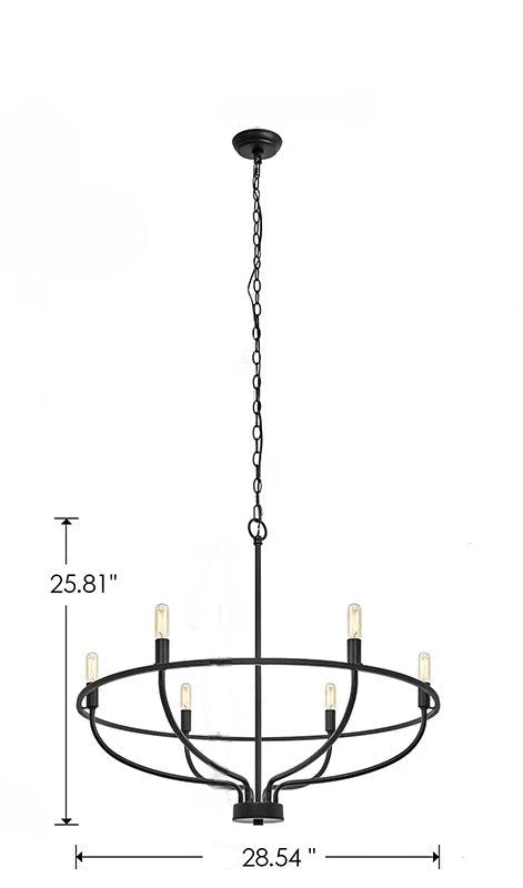 Modern iron ring chandelier for dining room