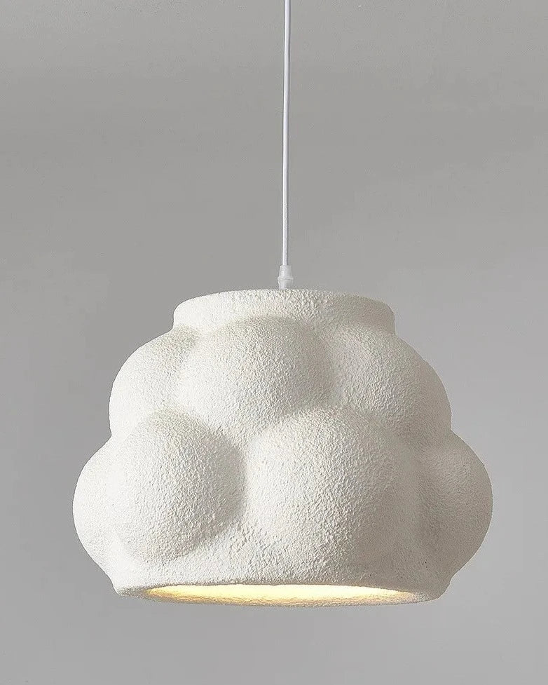 Black and white gradient dome pendant light with LED bulb in wabi-sabi style, ideal for modern kitchen or dining lighting.