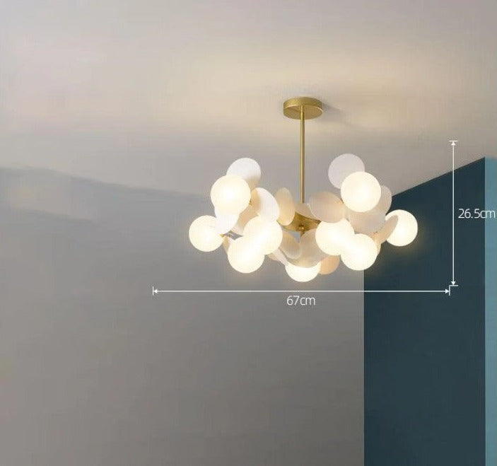 LUXE moderne glazen hanglamp met druivendesign