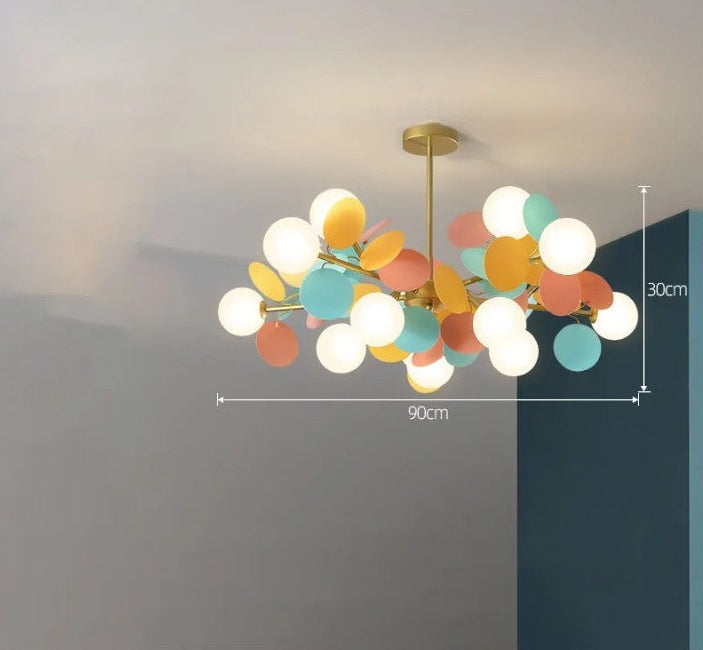 LUXE moderne glazen hanglamp met druivendesign
