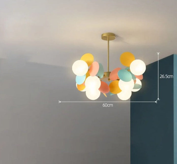 LUXE moderne glazen hanglamp met druivendesign