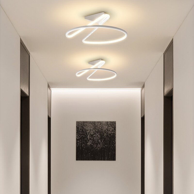 Nordic Minimalist Semi-Oval Ceiling Light