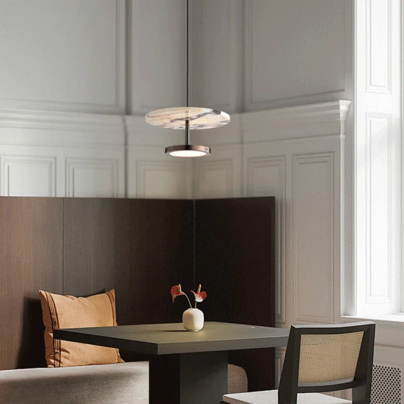 Alabaster modern luxury pendant light