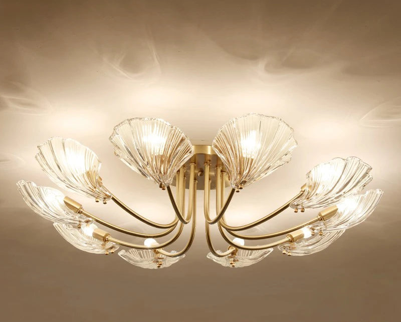 Postmodern design glass shell chandelier