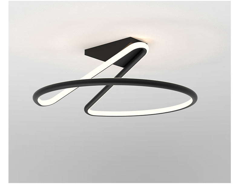 Nordic Minimalist Semi-Oval Ceiling Light