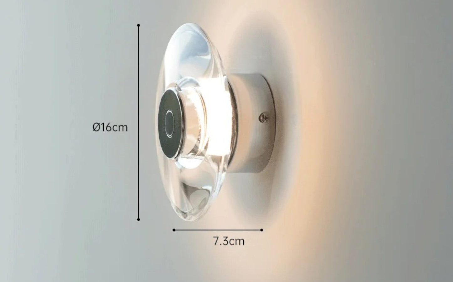 Italian crystal minimalist wall lamp