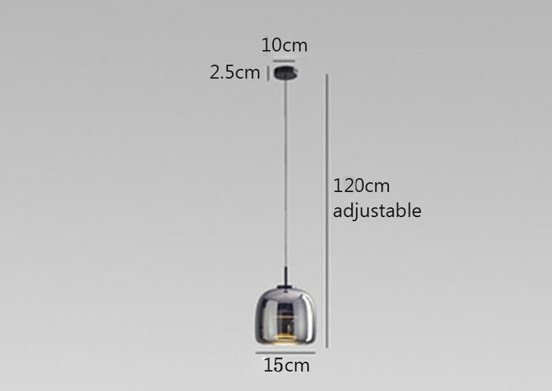 Glazen LED Nordic Hanglamp met verstelbare kabel