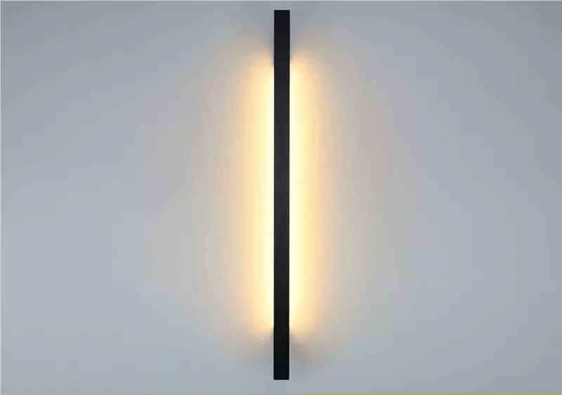 Minimal line LED wall light