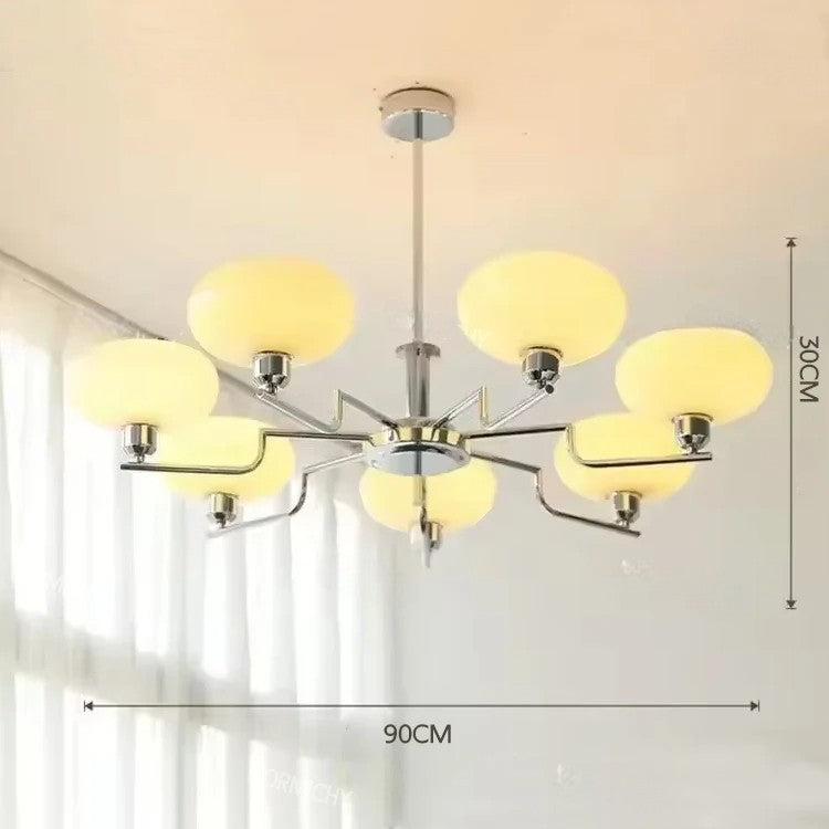 Bauhaus-inspirerad LED-kronlampa för vardagsrummet