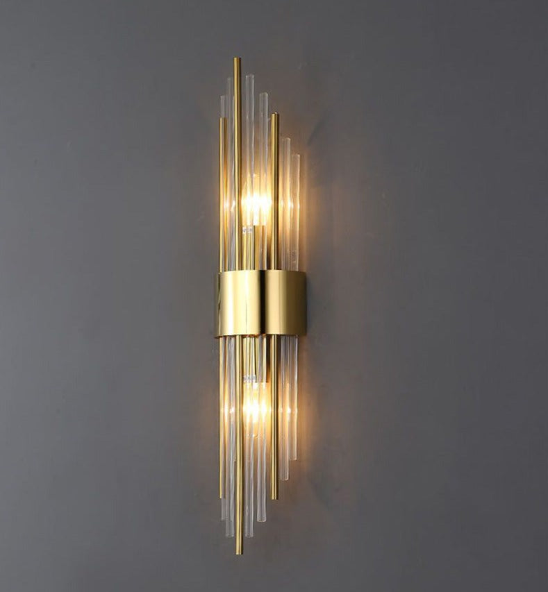 Gouden Kristallen Wandlamp