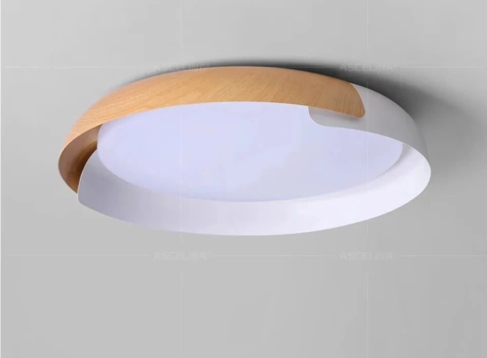 Plafonnier nordique minimaliste en bois