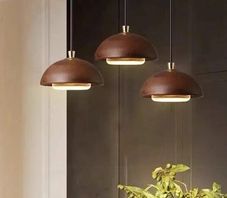 LUXE nordic led-houten hanglamp voor kookeiland