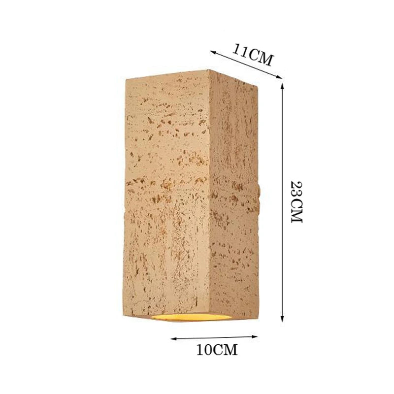 Wabi sabi cement wandlamp