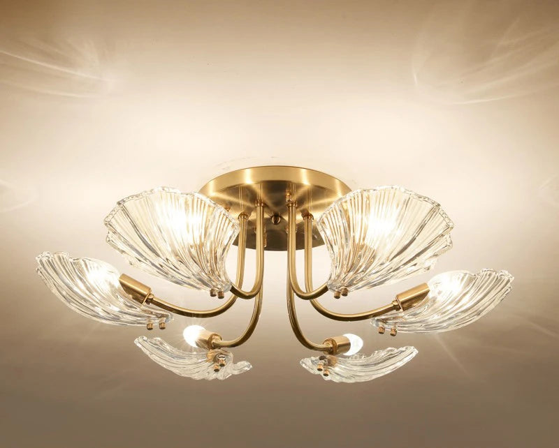 Postmodern design glass shell chandelier