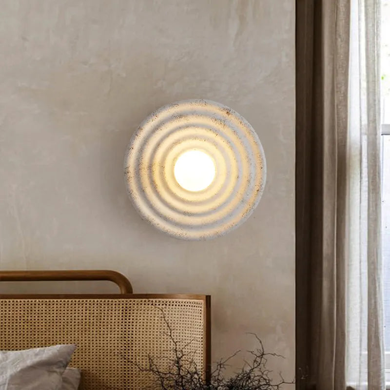 Wabi sabi ronde wandlamp