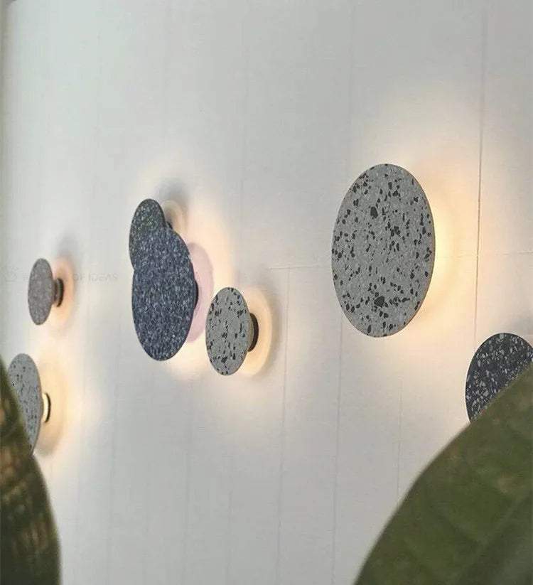 Industrial cement wall lamp