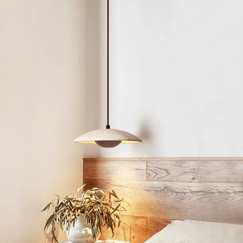 Suspension de chevet LUXELY LED crème style wabi-sabi