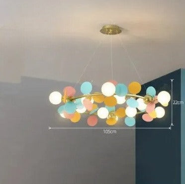 LUXE moderne glazen hanglamp met druivendesign