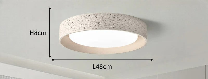 Vintage retro krämfärgad taklampa