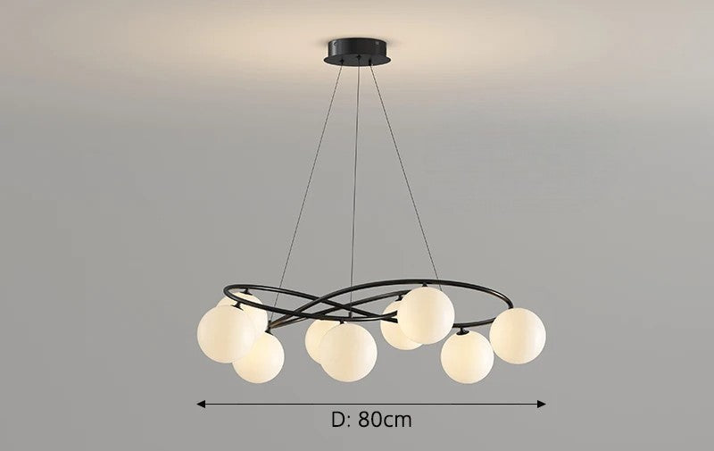 French magnolia glass modern chandelier