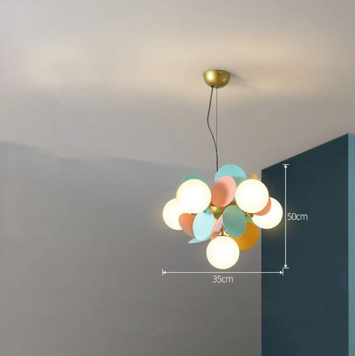 LUXE moderne glazen hanglamp met druivendesign