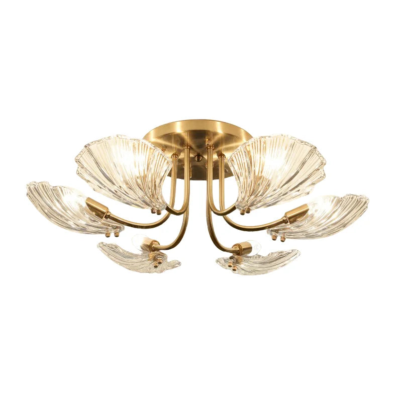 Postmodern design glass shell chandelier