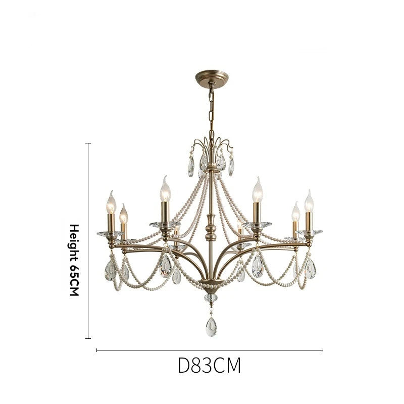 Lustre en cristal français pour le salon d'une villa