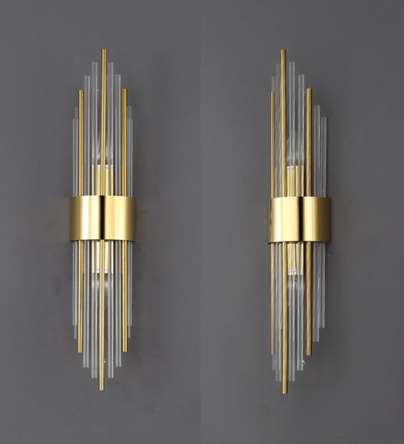 Gouden Kristallen Wandlamp
