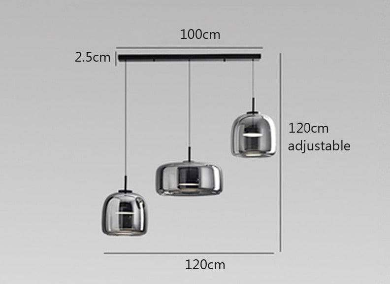 Glazen LED Nordic Hanglamp met verstelbare kabel