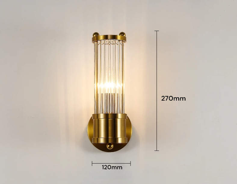 Aplique de cristal y latón