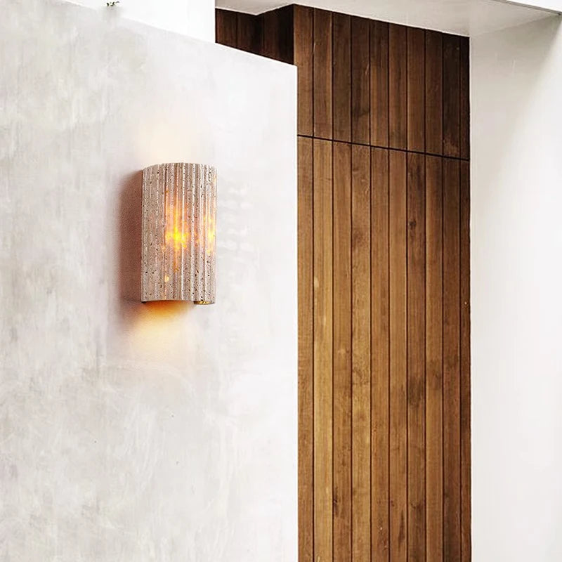 Travertine minimalist ip65 wall lamp