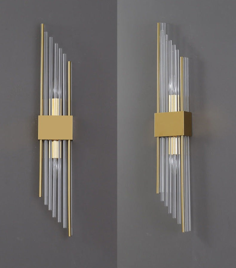 Gouden Kristallen Wandlamp