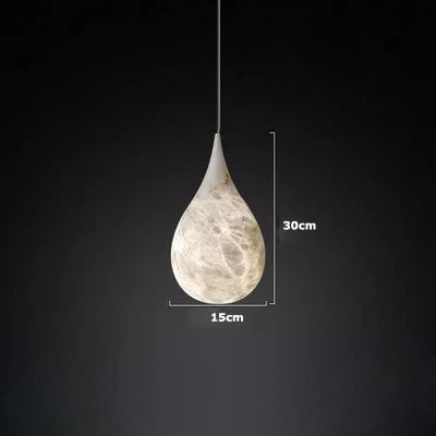 Lámpara colgante LED de mármol natural - Lámpara de techo contemporánea