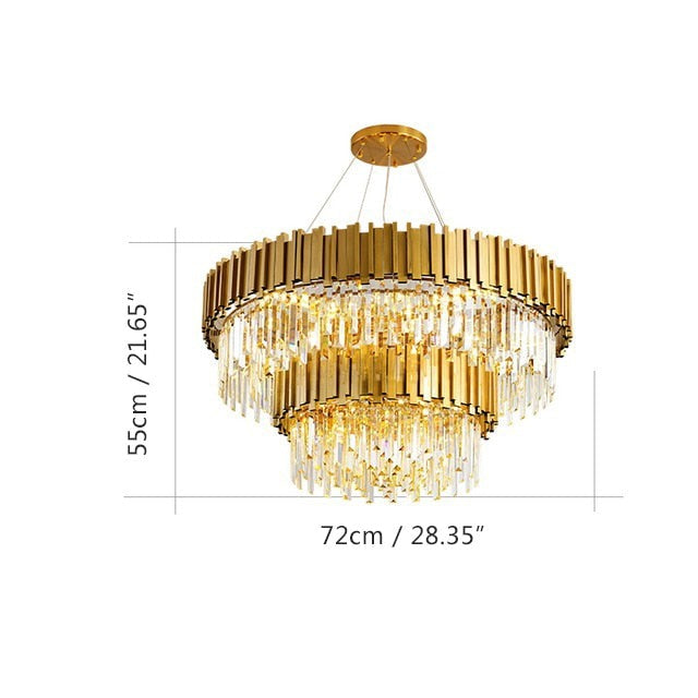 Goldener Kristall-Kronleuchter