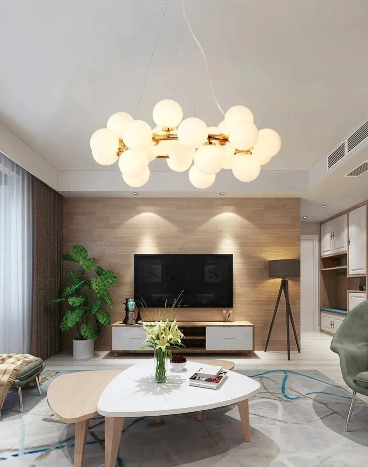 Nordischer Glühbirnen-Kronleuchter für das Esszimmer
