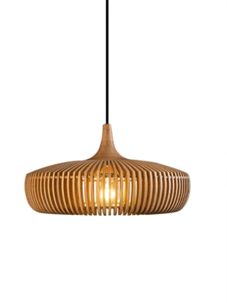 LUXE japanse retro houten boomstam hanglamp