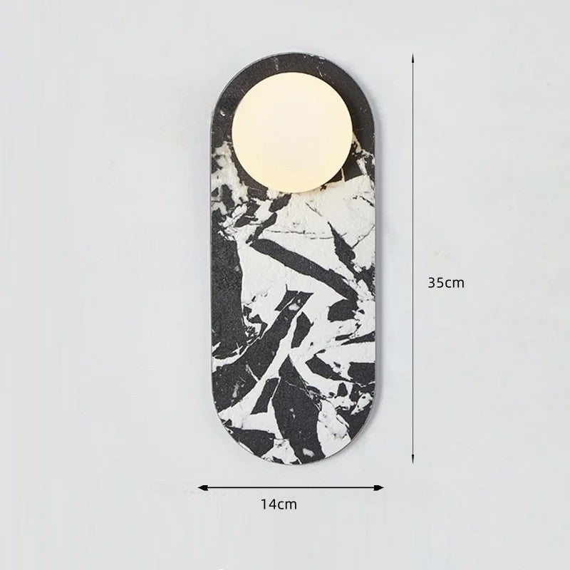Minimalistisk vägglampa i marmor för hotell