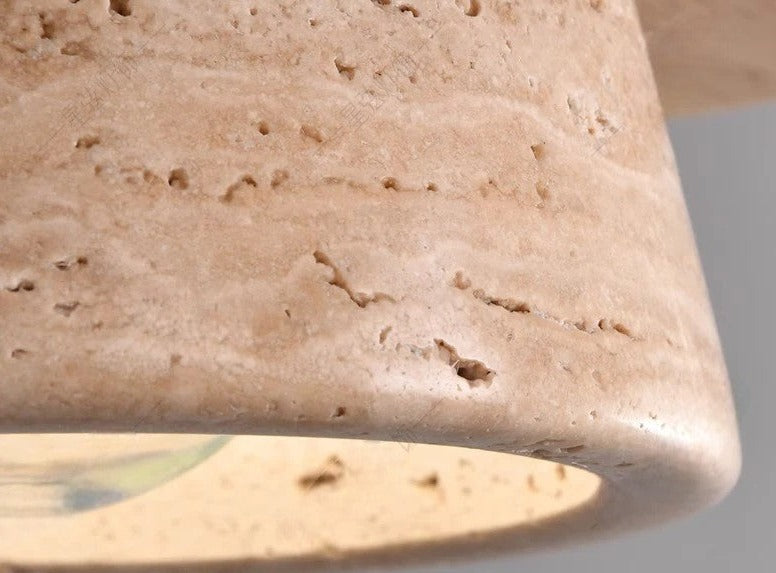 LUXE Travertijn stenen LED hanglamp