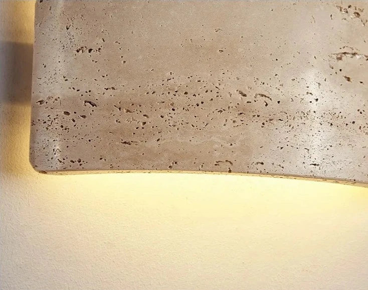 Aplique de piedra travertino ip65