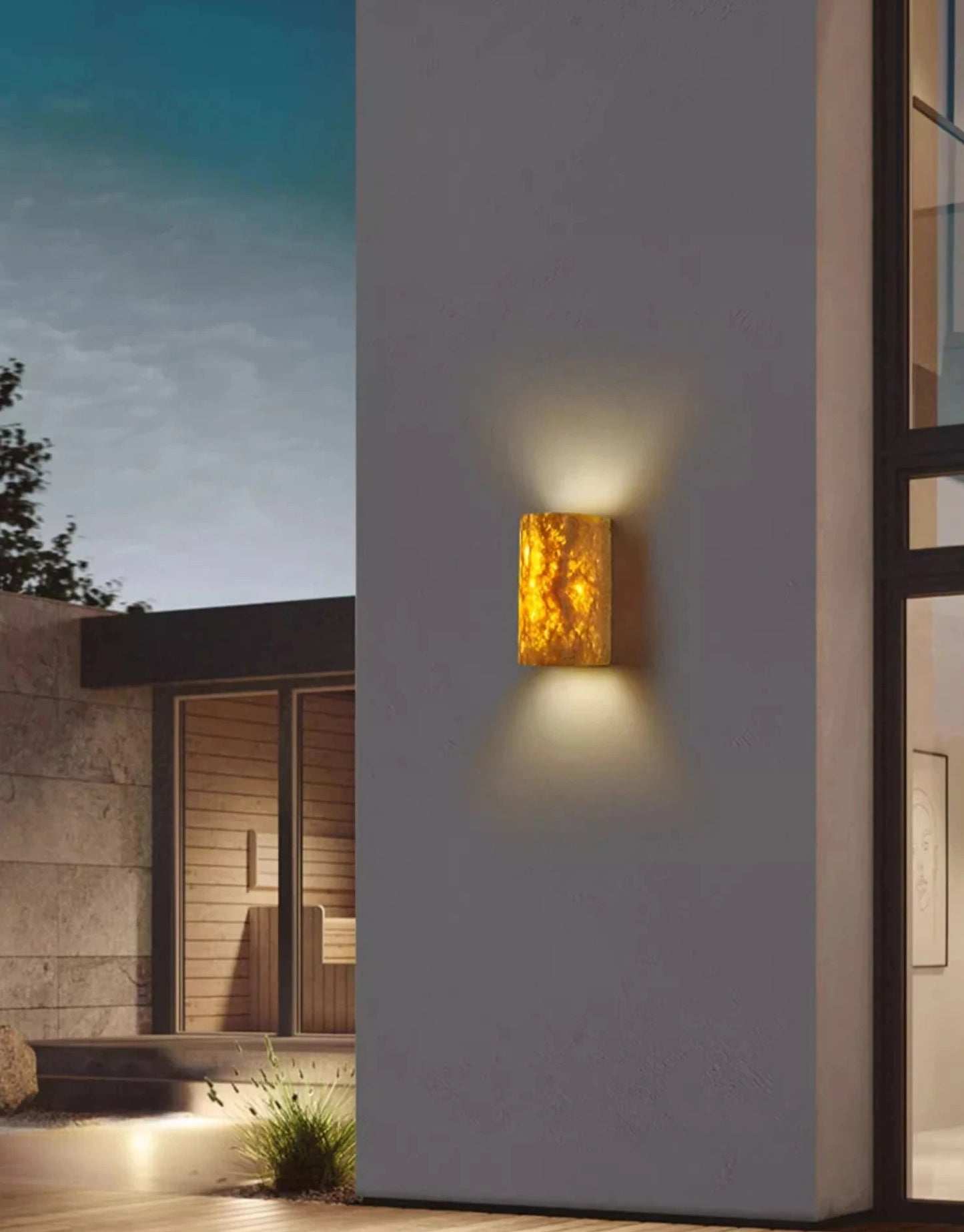 Travertine minimalist ip65 wall lamp