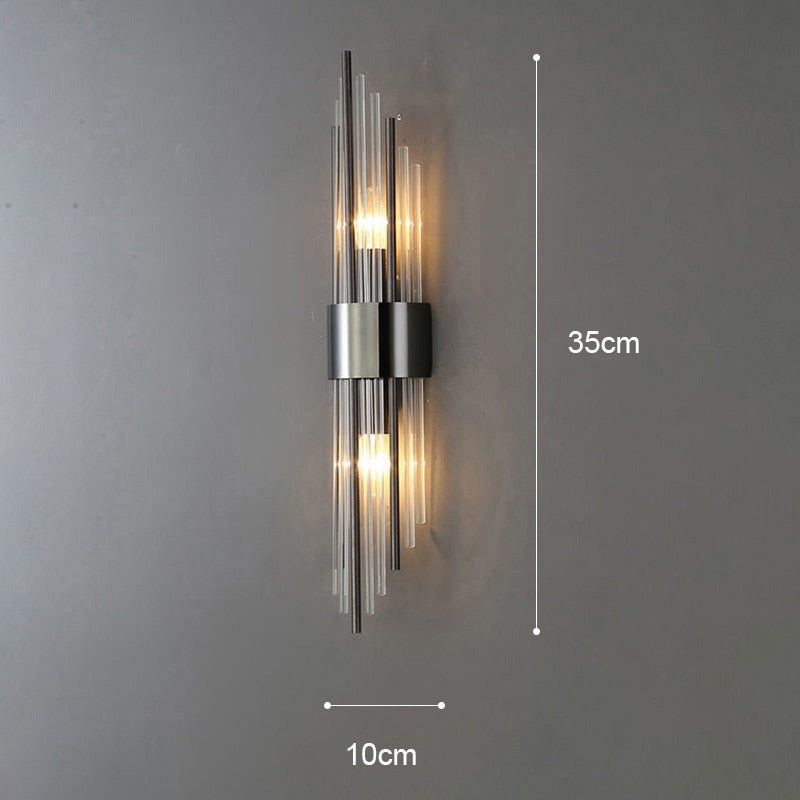 Gouden Kristallen Wandlamp