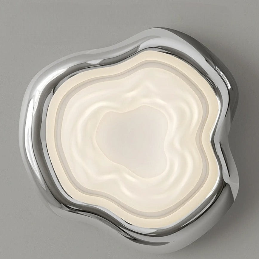 Zilveren design plafondlamp