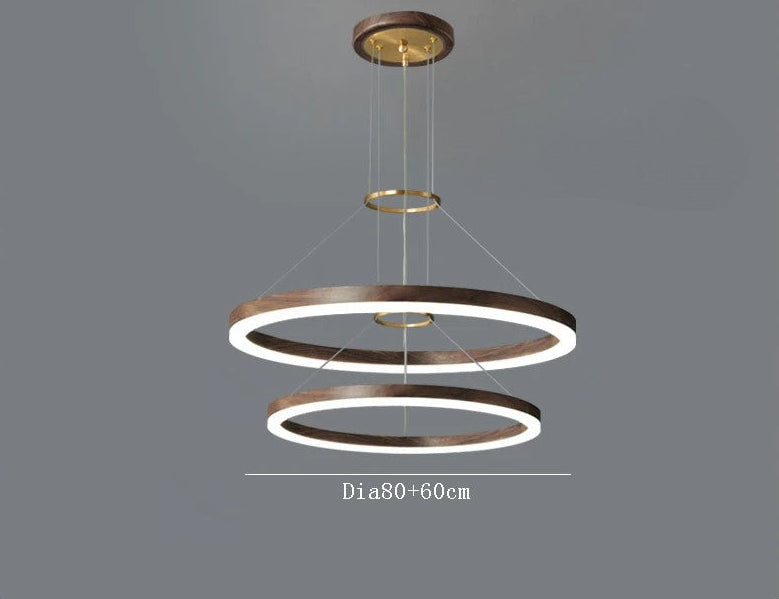 Black walnut solid wood ceiling chandelier for living room