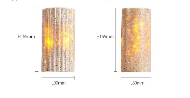 Travertine minimalist ip65 wall lamp