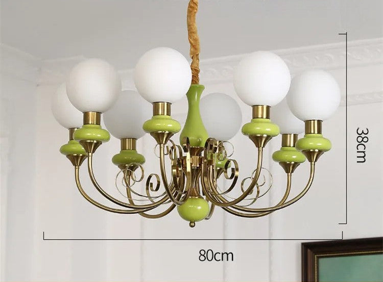 Pastoral krämfärgad ljuskrona