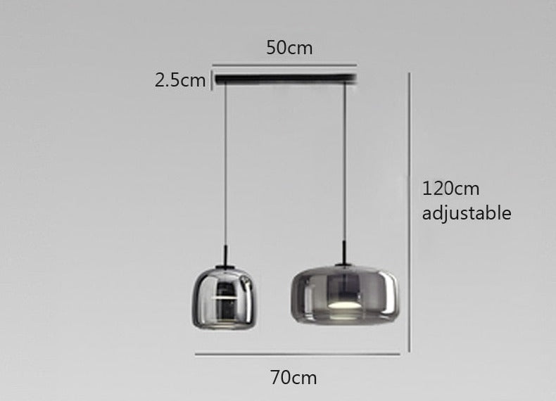 Glazen LED Nordic Hanglamp met verstelbare kabel